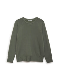 green fleece raglan sweatshirt