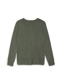 green fleece raglan sweatshirt