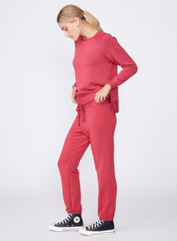 red drawstring sweatpant