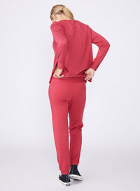 red drawstring sweatpant