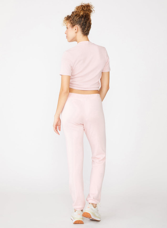 Softest Fleece Drawstring Sweatpant in Powder