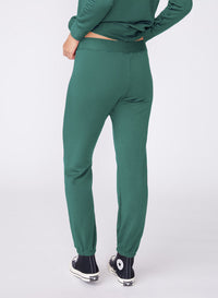 Softest Fleece Drawstring Sweatpant in Rainforest-back