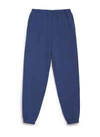 blue fleece sweatpants with pockets