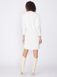 cream softest fleece pleated dress