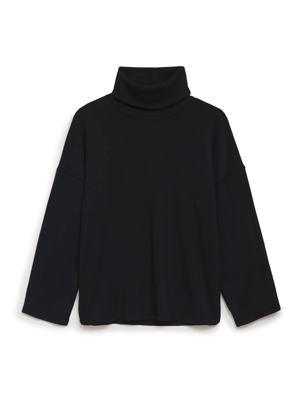 black fleece turtleneck