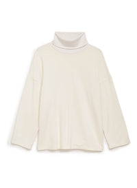 cream fleece turtleneck