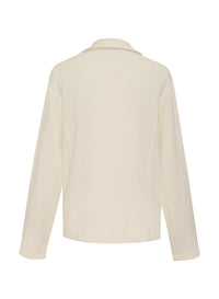 cream softest fleece blazer