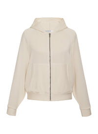 cream softest fleece zip hoodie