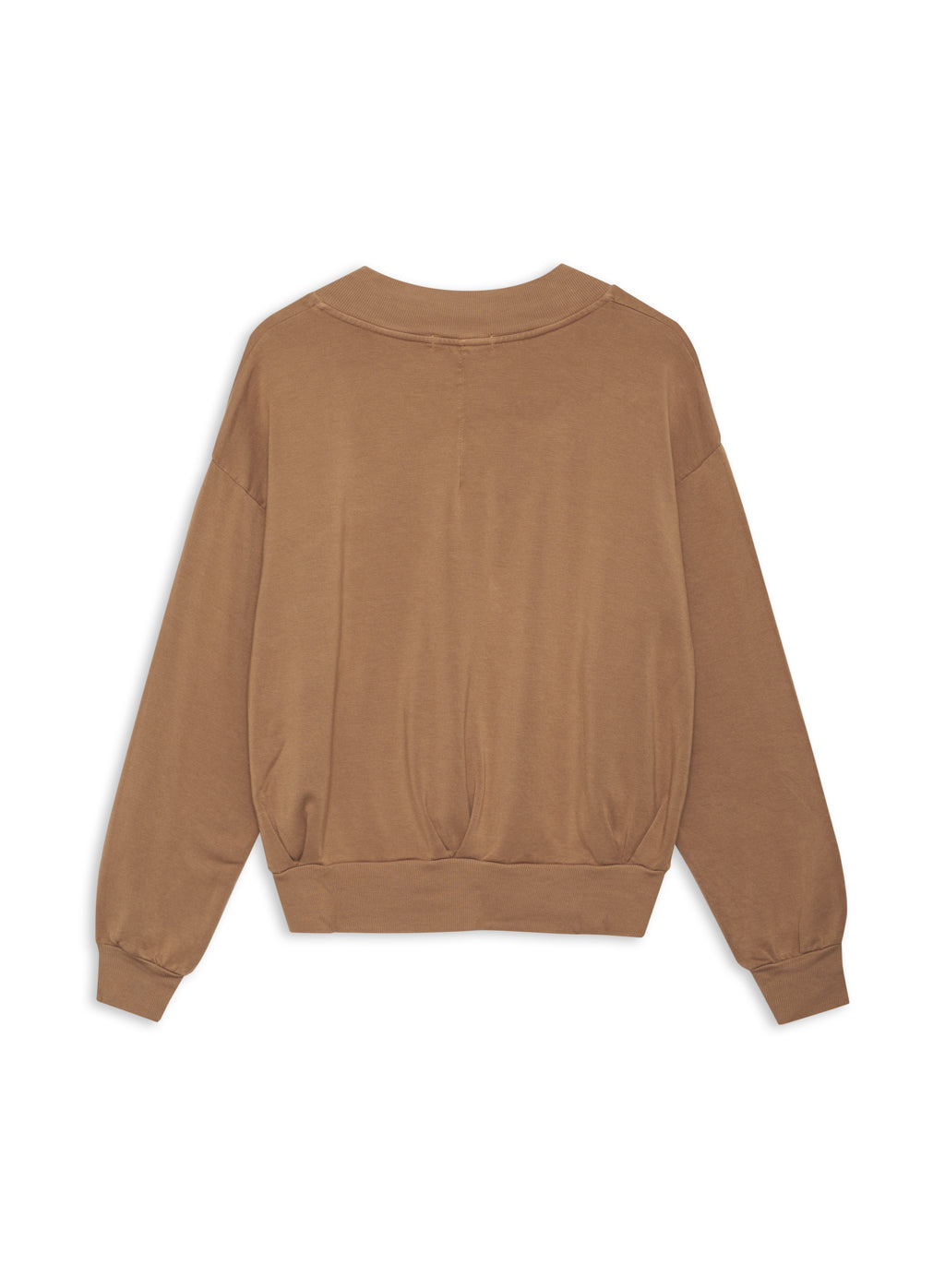 Softest Fleece High V-Neck Pullover in Teddy-back