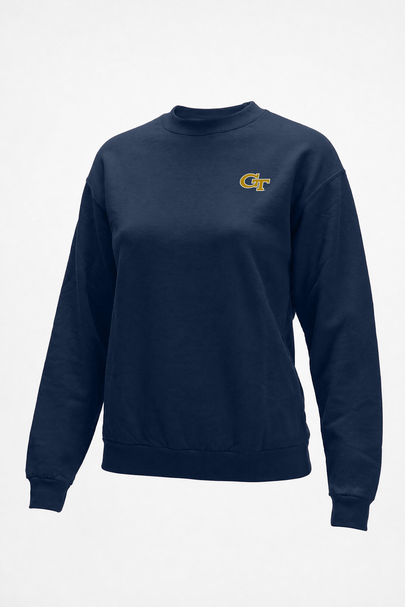 Georgia Tech Logo Softest Fleece Crewneck Womens Sweatshirt