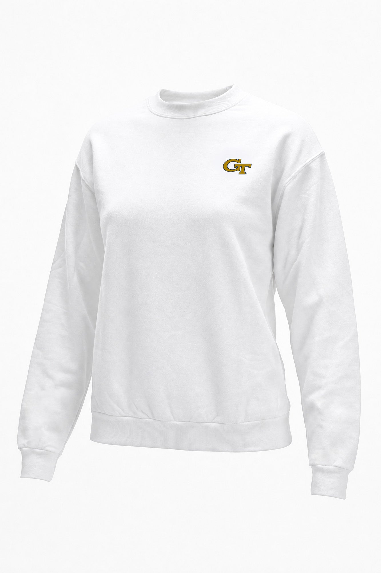 Georgia Tech Logo Softest Fleece Crewneck Womens Sweatshirt