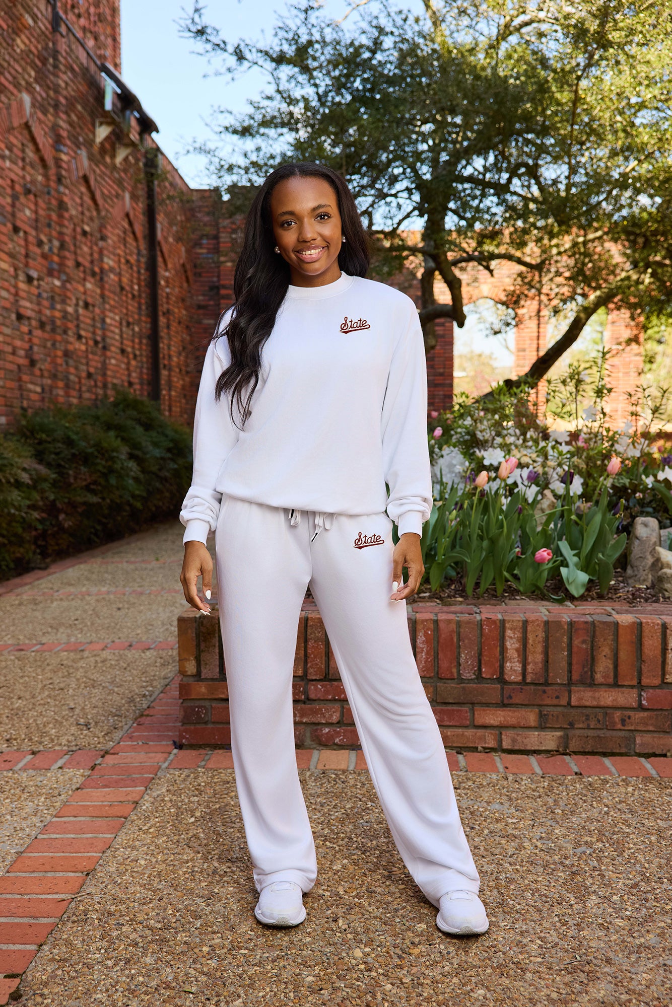 Mississippi State Logo Softest Fleece Straight Leg Womens Sweatpant