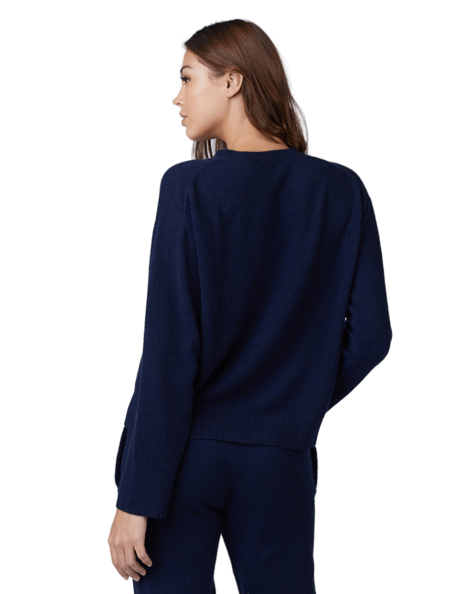 Cashmere Crew Neck Sweater in Navy