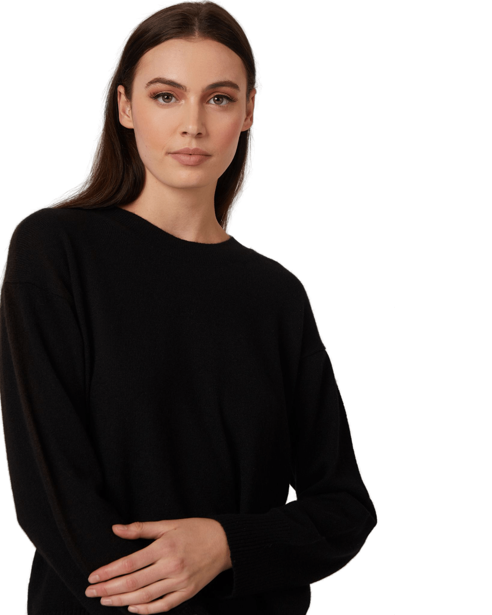 Cashmere Crew Neck Sweater in Black