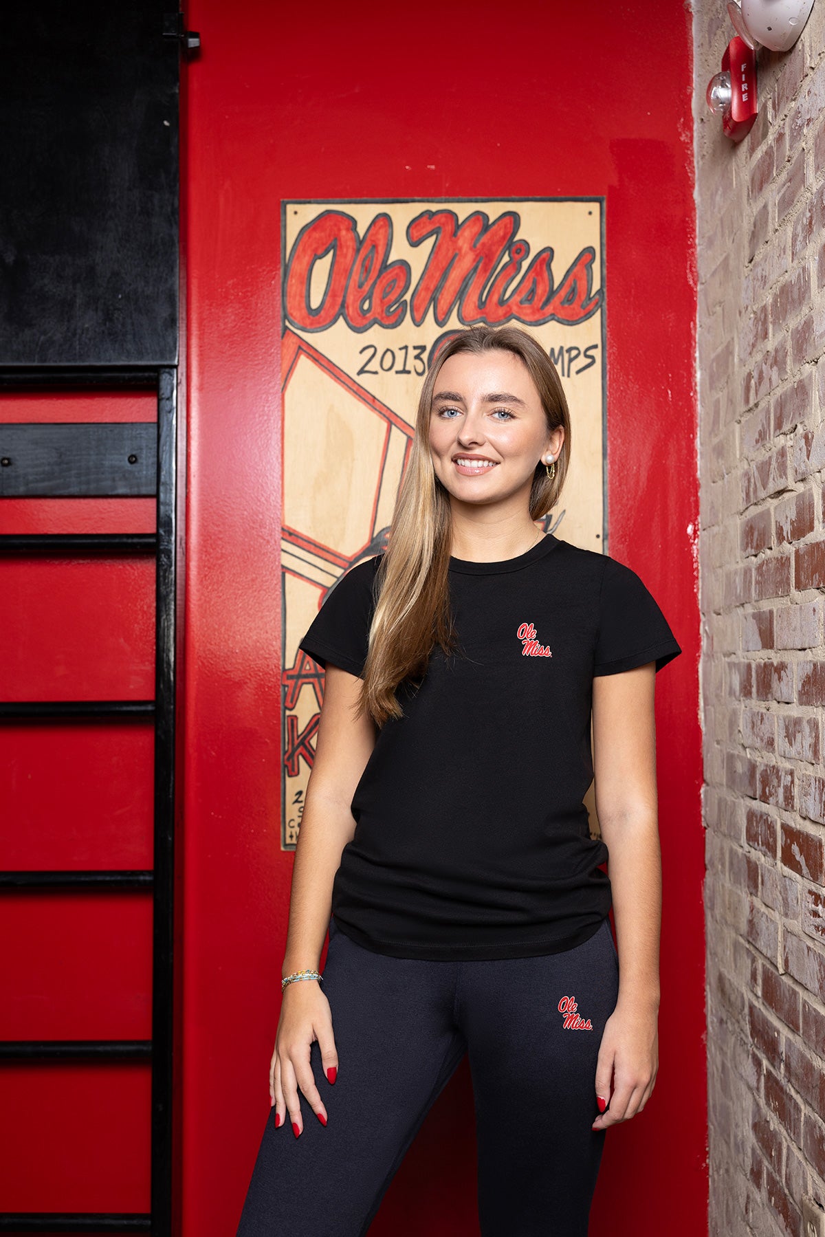 Ole Miss Logo Butter Soft Crew Neck Womens Tee