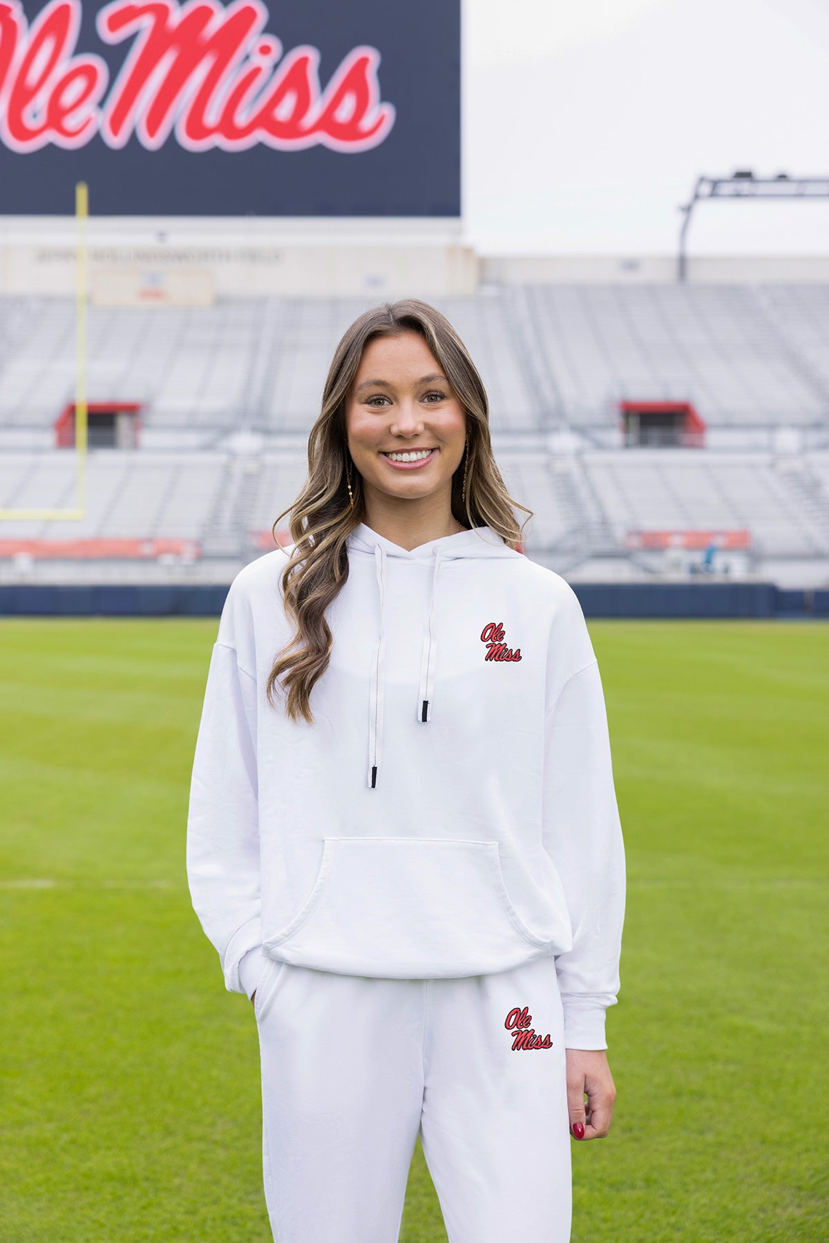 Ole Miss Logo Softest Fleece Womens Hoodie