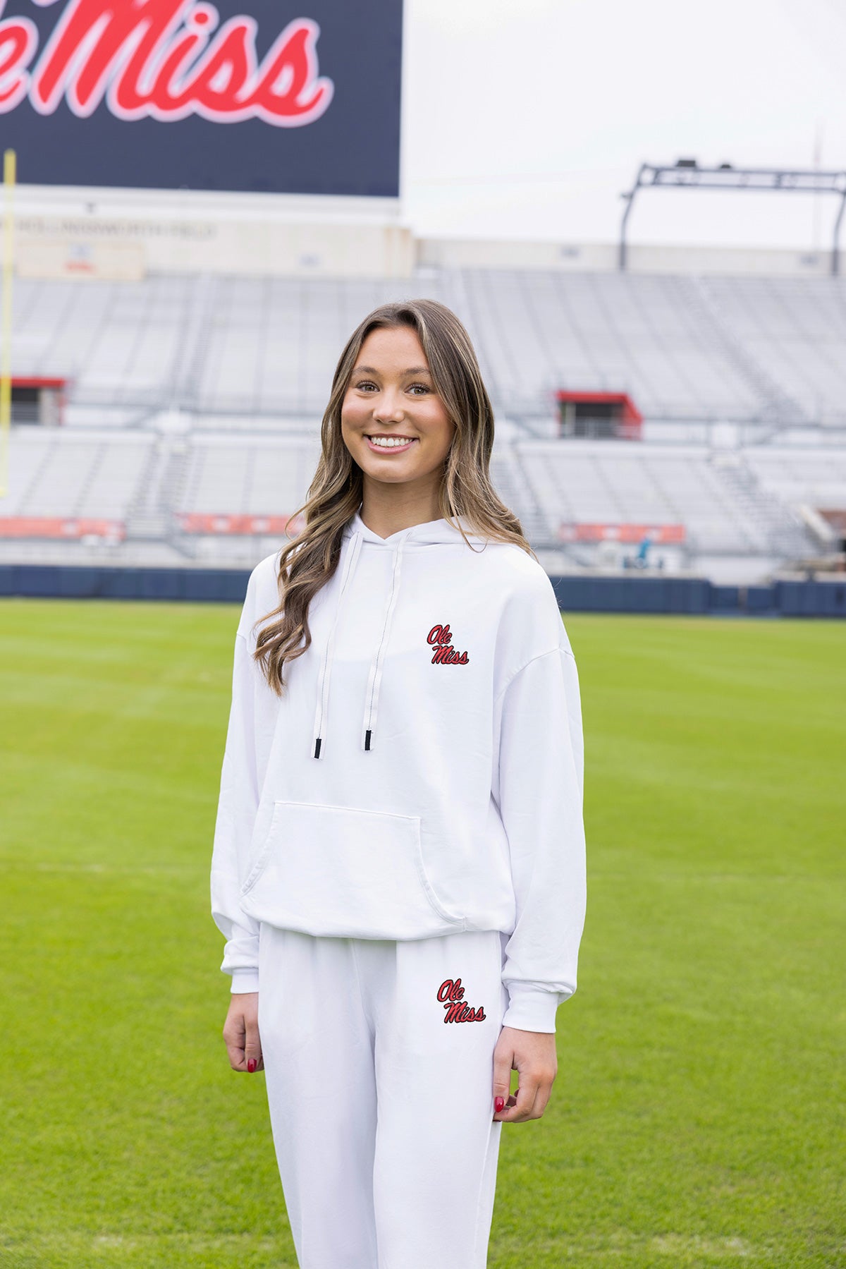 Ole Miss Logo Softest Fleece Womens Hoodie