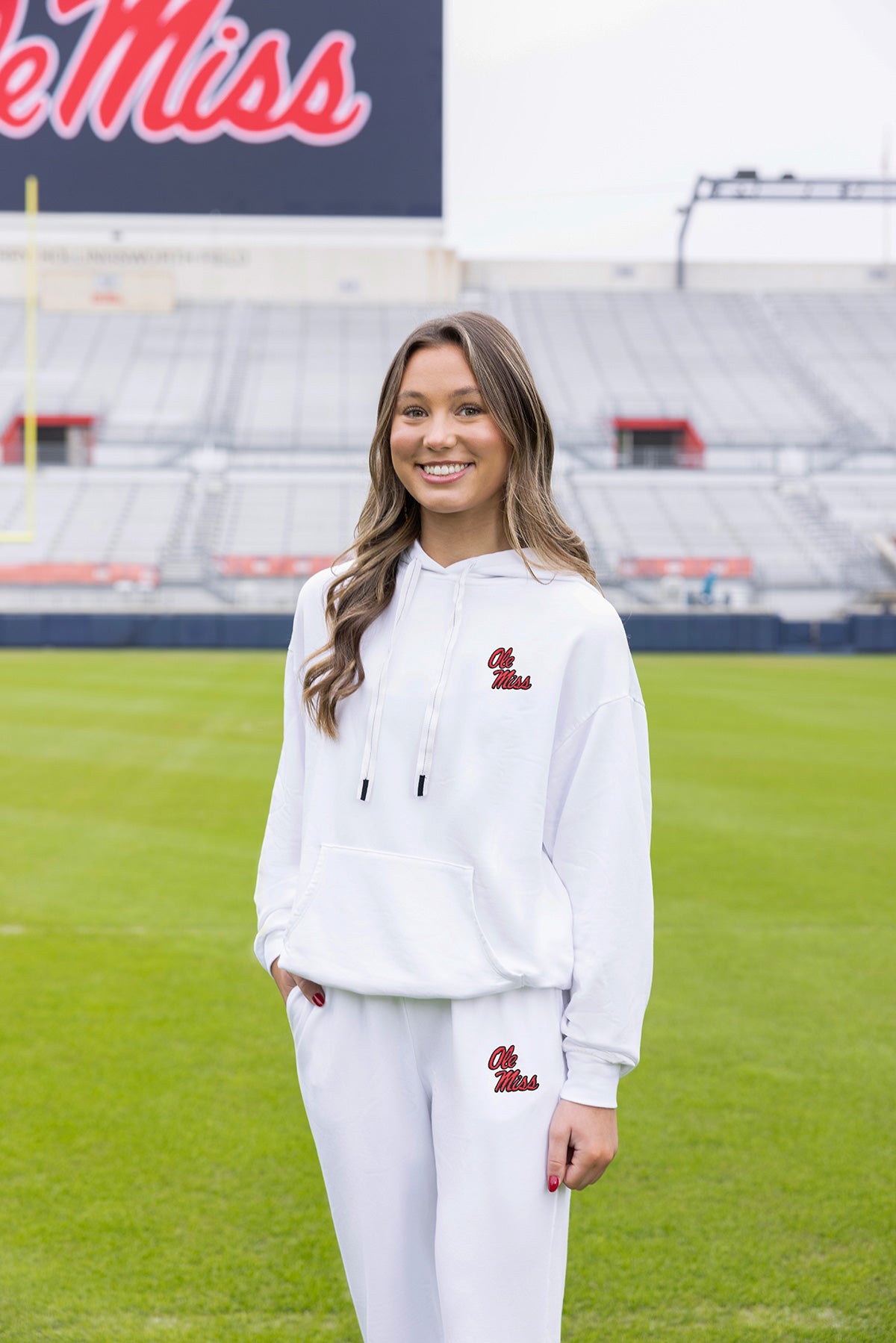 Ole Miss Logo Softest Fleece Womens Hoodie
