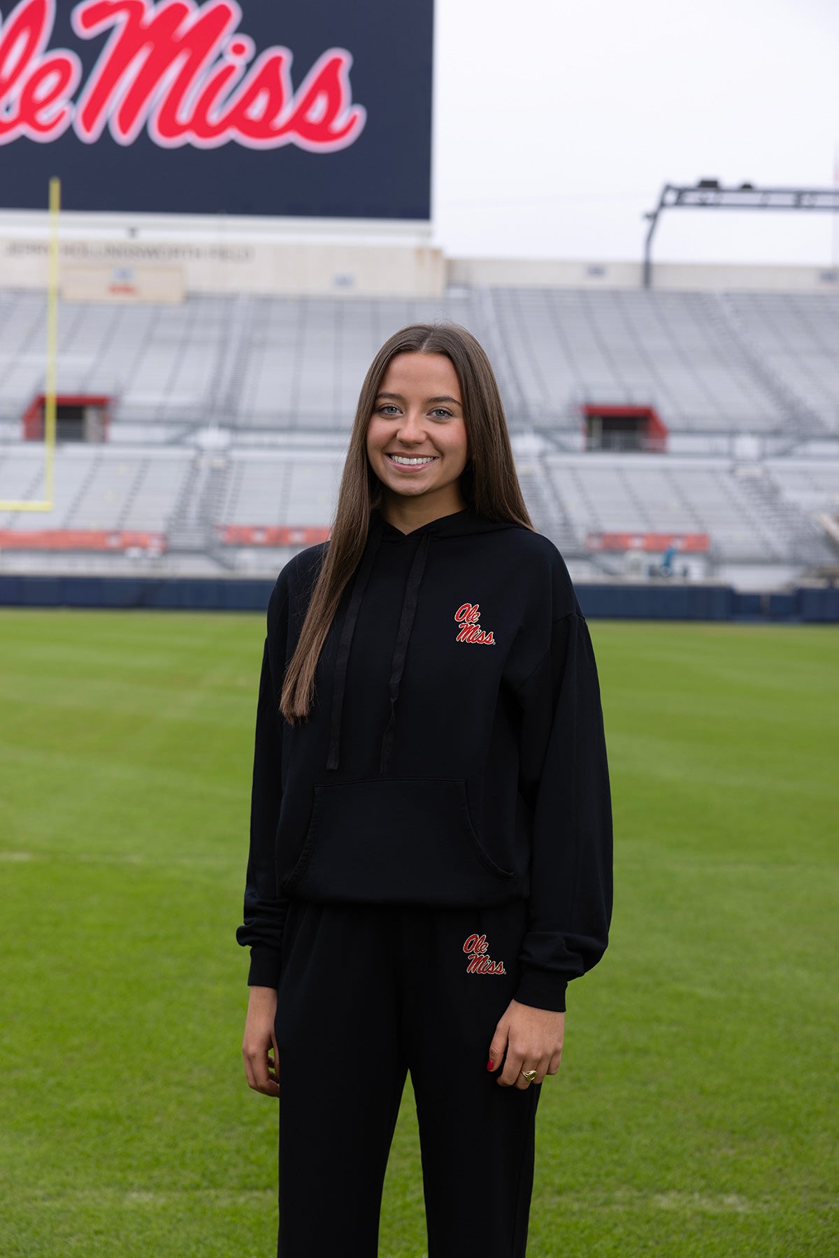 Ole Miss Logo Softest Fleece Womens Hoodie