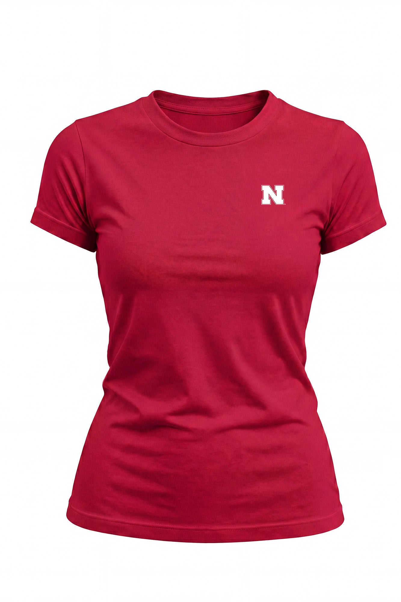 Nebraska Logo Cloud Knit Crew Neck Womens Tee