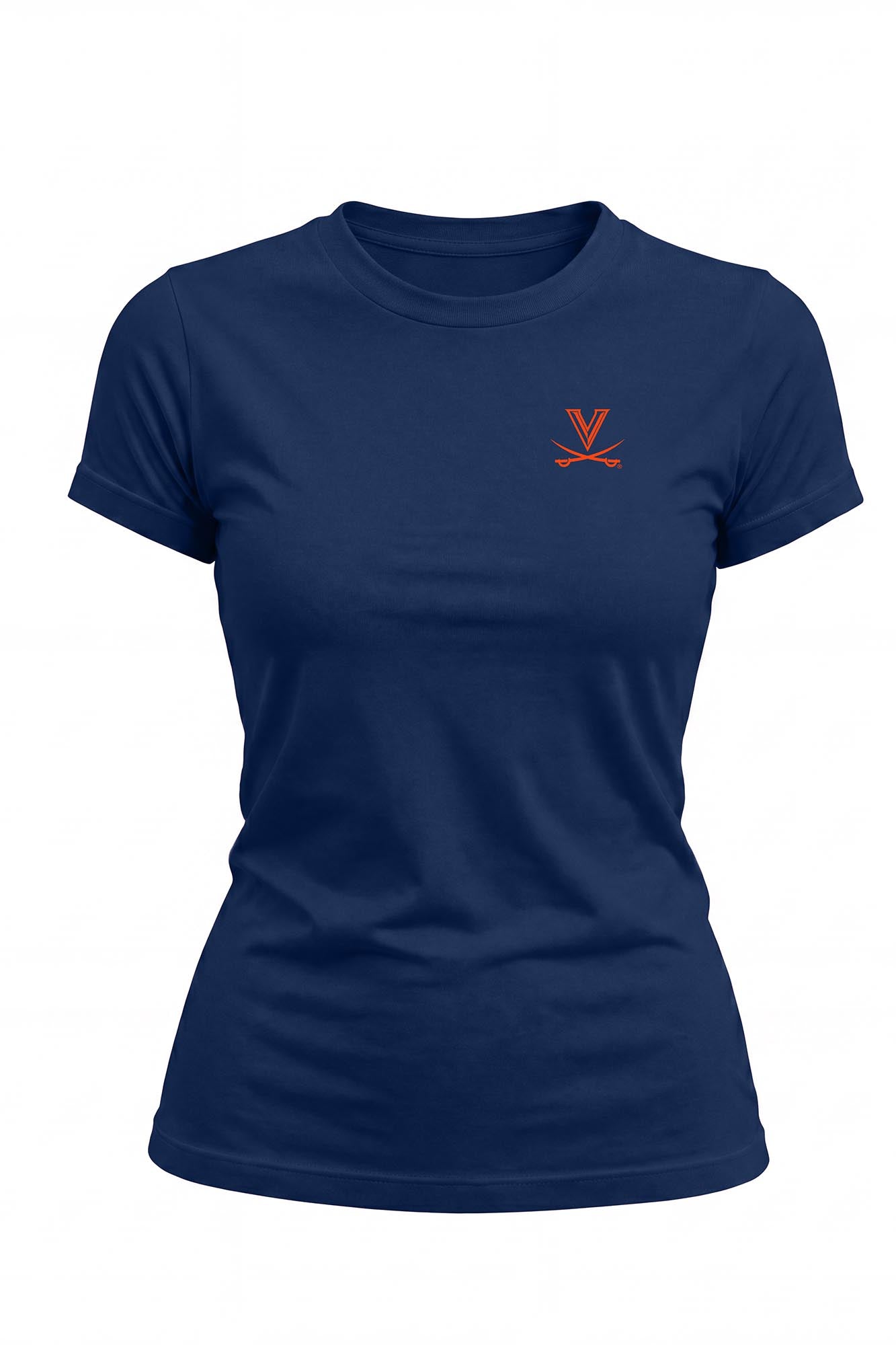 Virginia Logo Cloud Knit Crew Neck Womens Tee