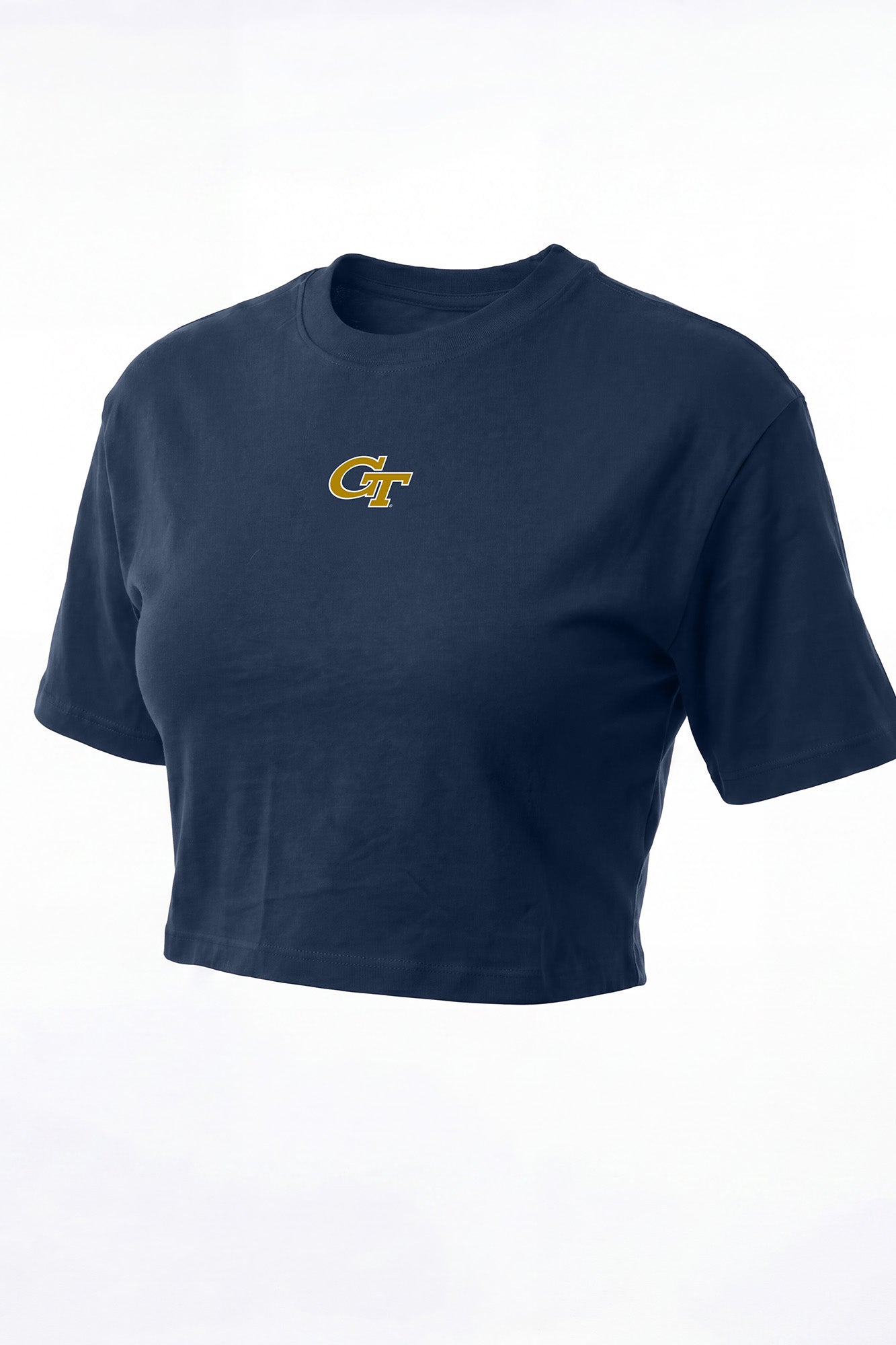 Georgia Tech Logo Cloud Knit Boxy Crop Womens Tee