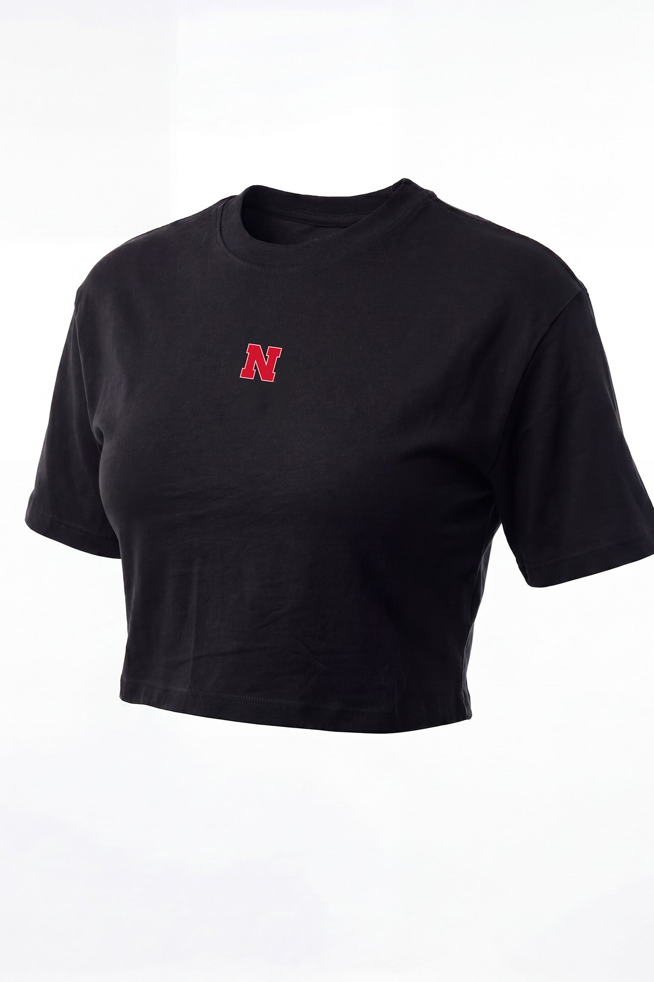 Nebraska Logo Cloud Knit Boxy Crop Womens Tee