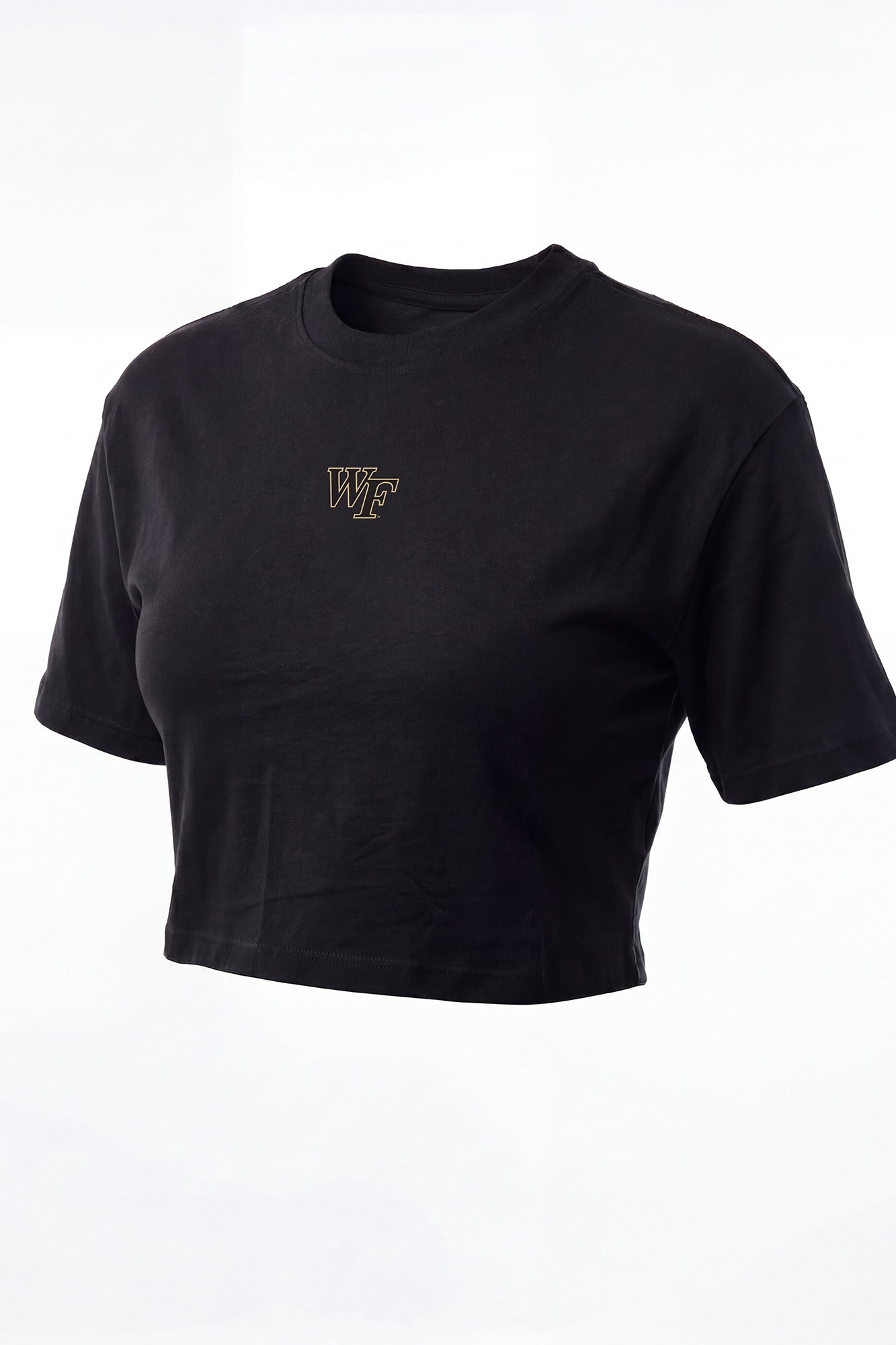 Wake Forest Logo Cloud Knit Boxy Crop Womens Tee