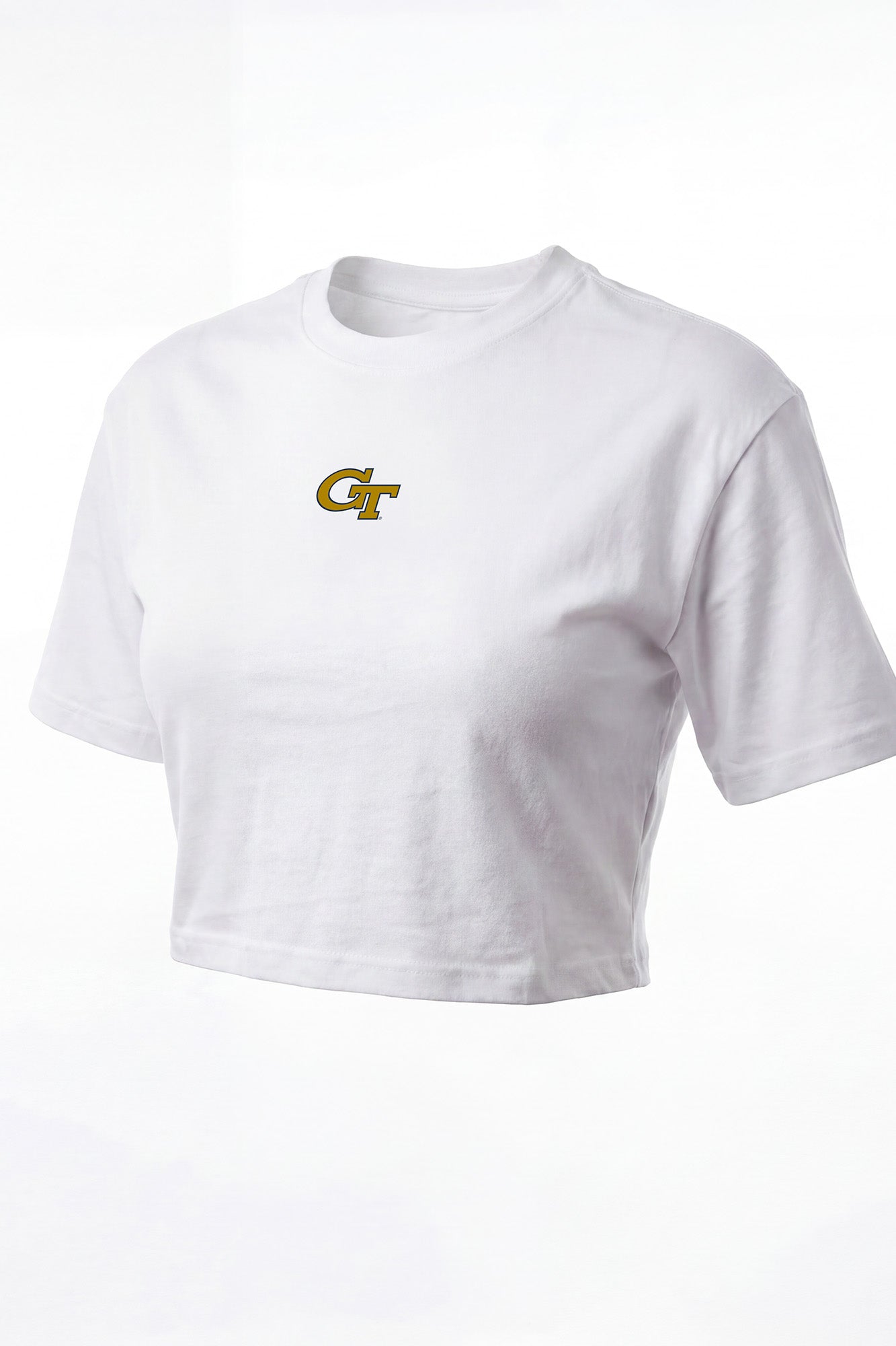Georgia Tech Logo Cloud Knit Boxy Crop Womens Tee