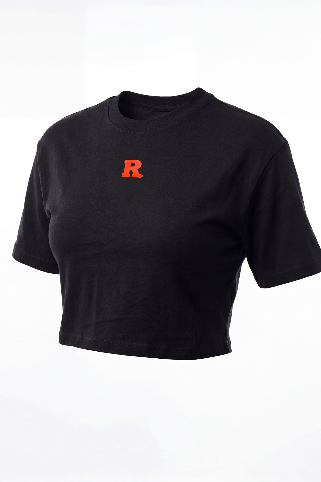 Rutgers Logo Cloud Knit Boxy Crop Womens Tee