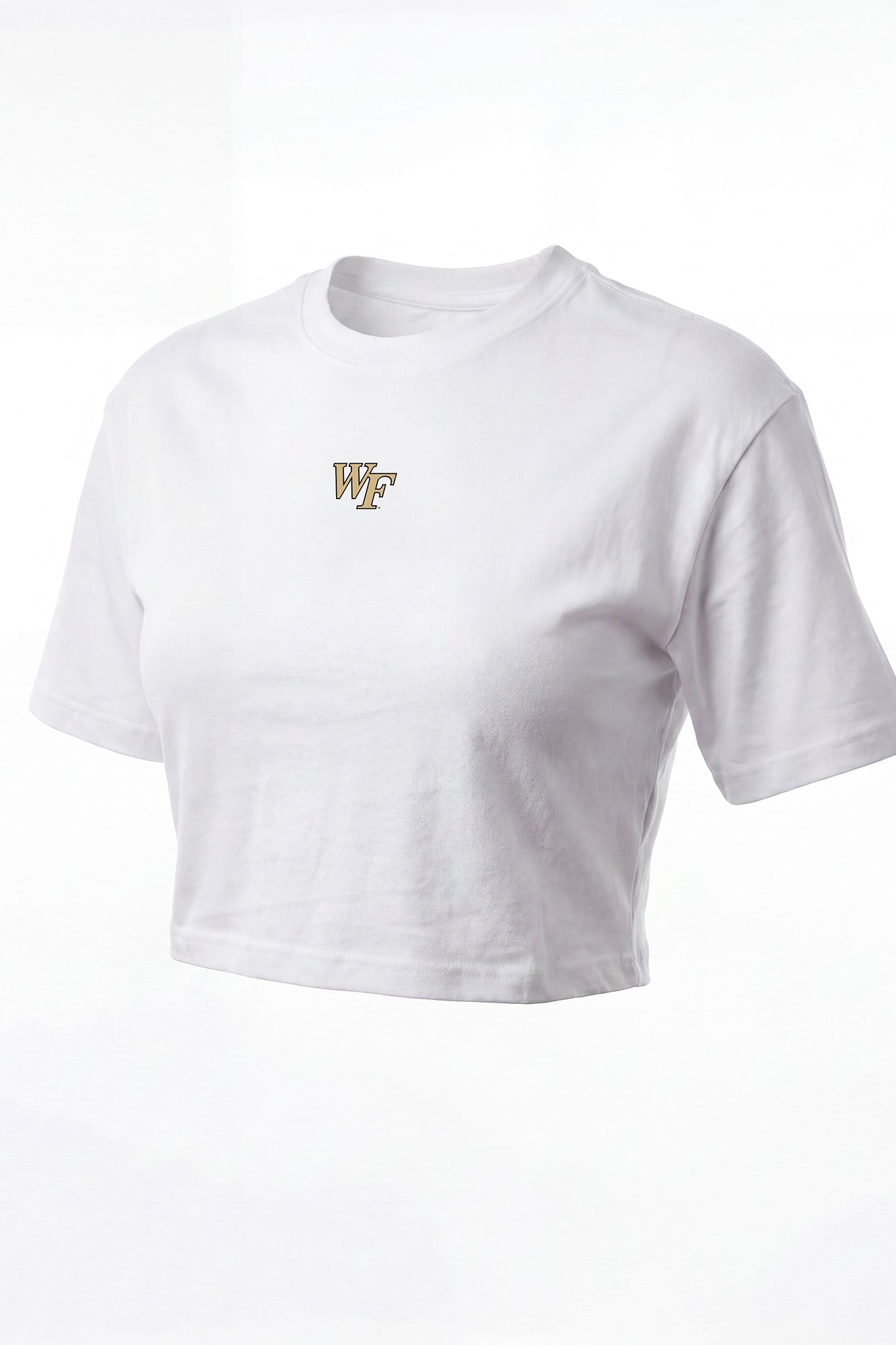 Wake Forest Logo Cloud Knit Boxy Crop Womens Tee