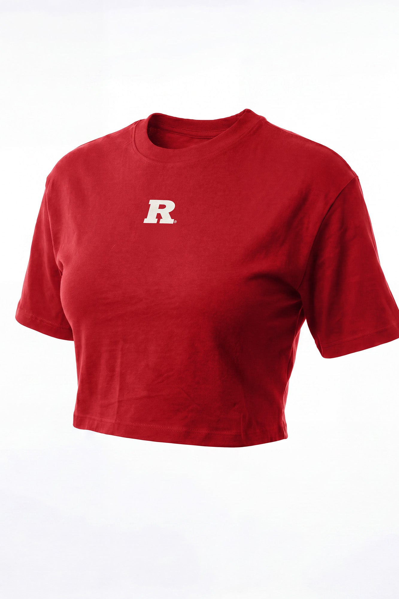 Rutgers Logo Cloud Knit Boxy Crop Womens Tee