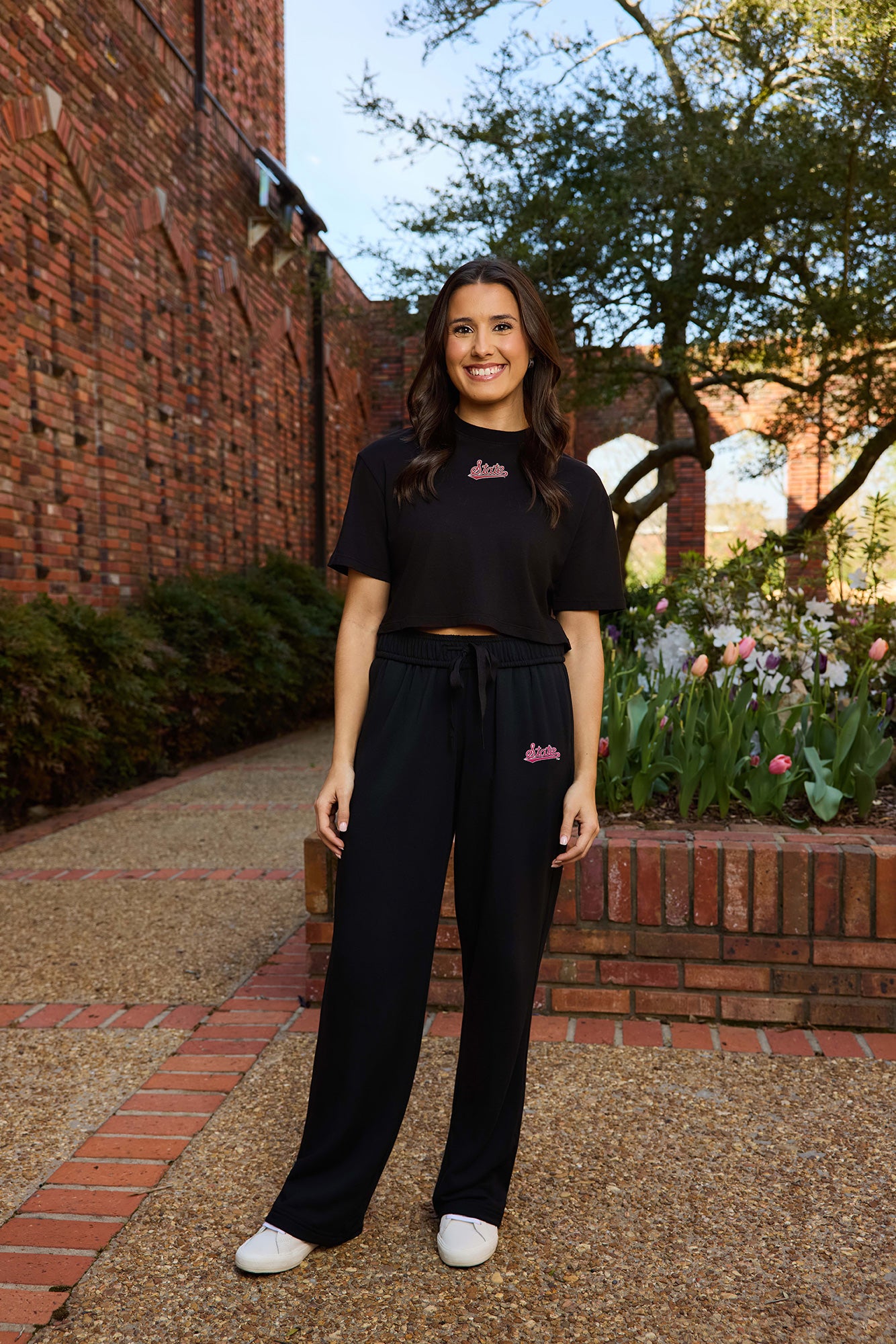 Mississippi State Logo Cloud Knit Boxy Crop Womens Tee