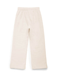 cream double-faced sherpa palazzo pant