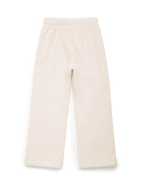 cream double-faced sherpa palazzo pant