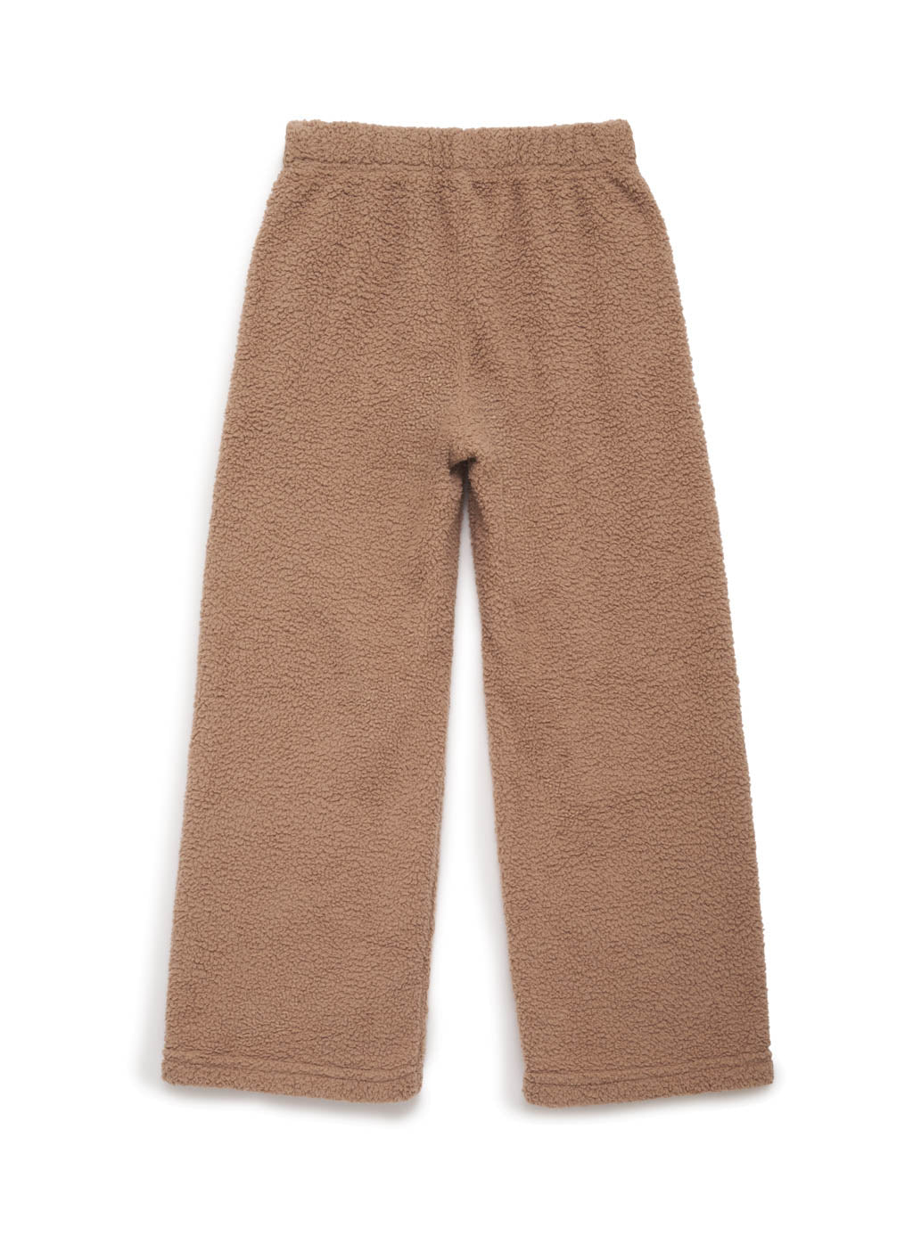 tan double-faced sherpa palazzo pant