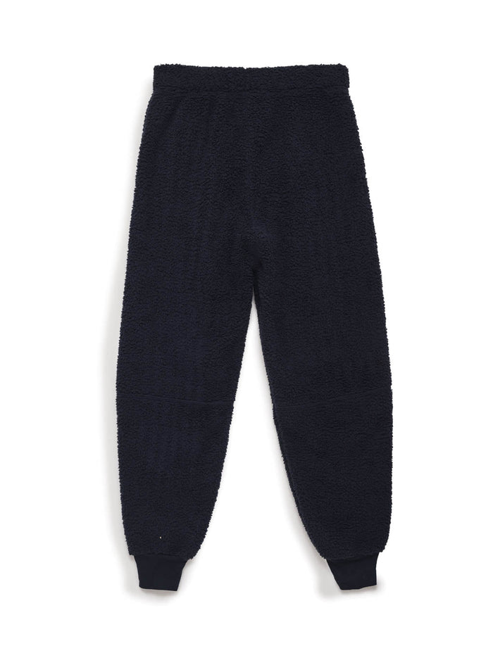 navy sherpa jogger pant