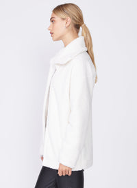 cream oversized sherpa jacket