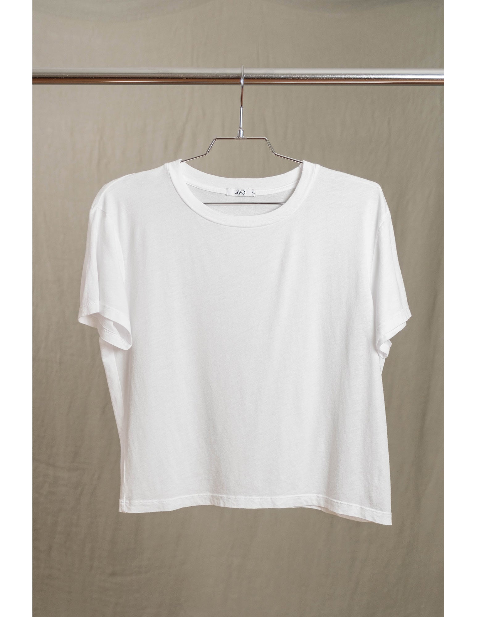 Butter Soft Boxy Crop in White