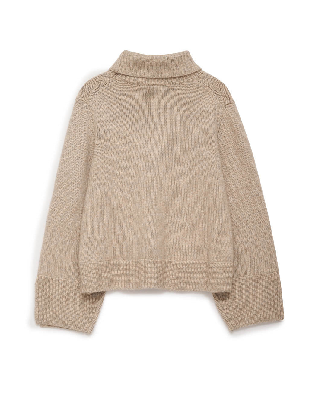 Cozy Cashmere Turtleneck Sweater in Camel