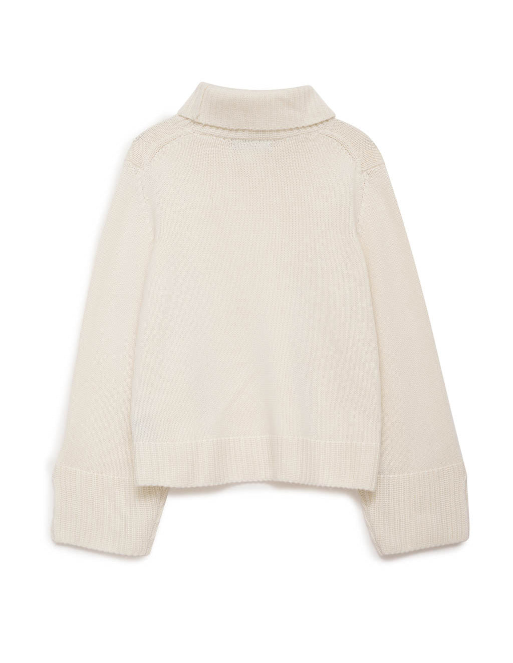 Cozy Cashmere Blend Turtleneck Sweater in Cream