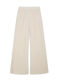 Sherpa Wide Leg Trouser in Cream-flat lay (back)