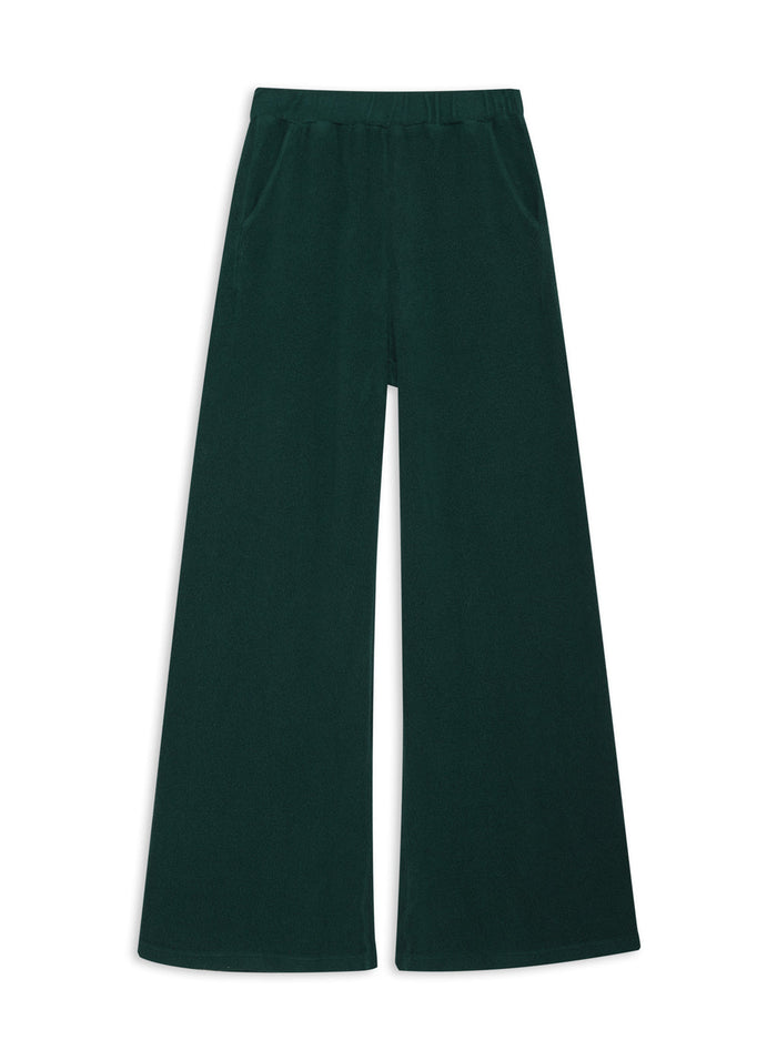 Sherpa Wide Leg Trouser in Rainforest-front