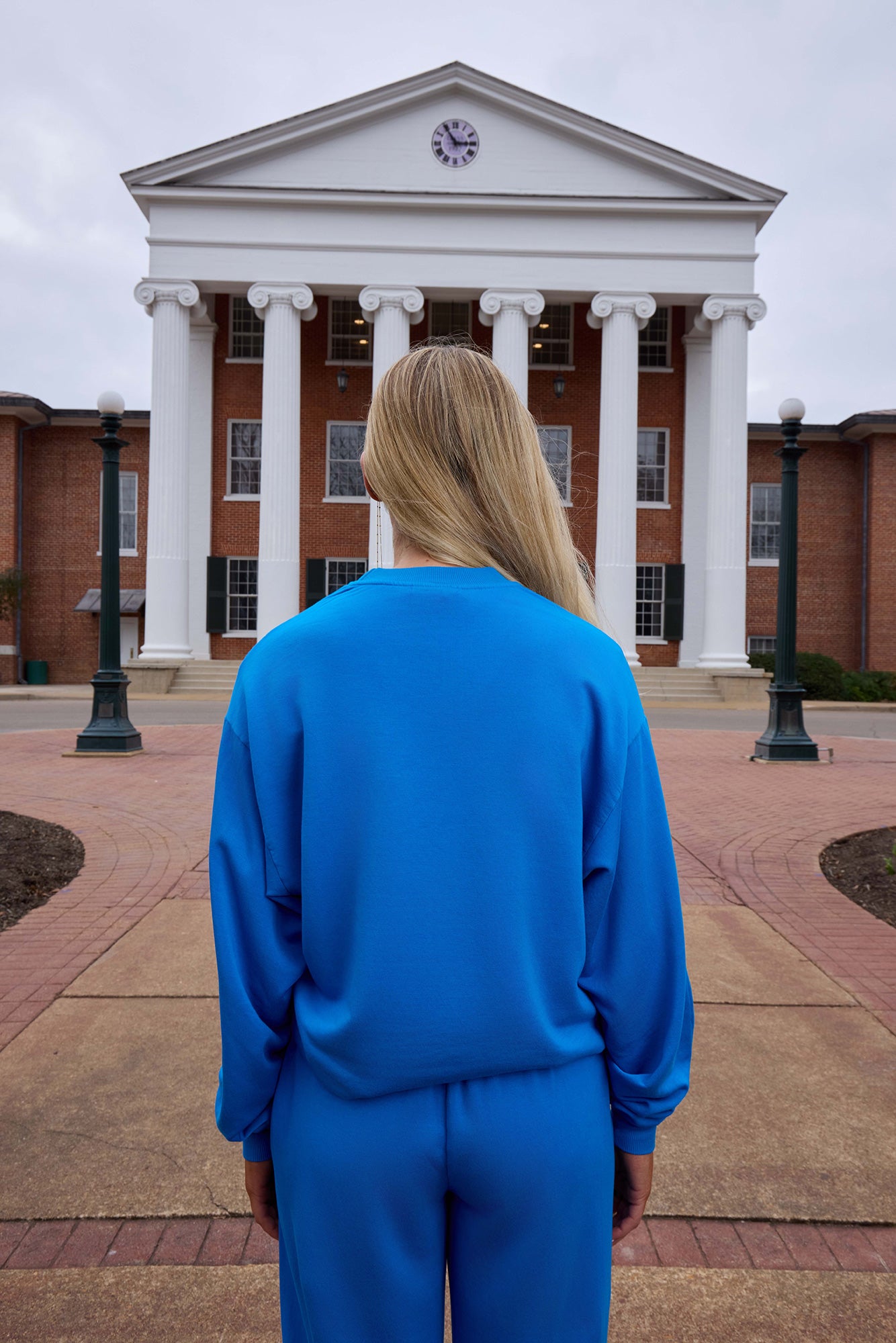 Ole Miss Logo Softest Fleece Crewneck Womens Sweatshirt