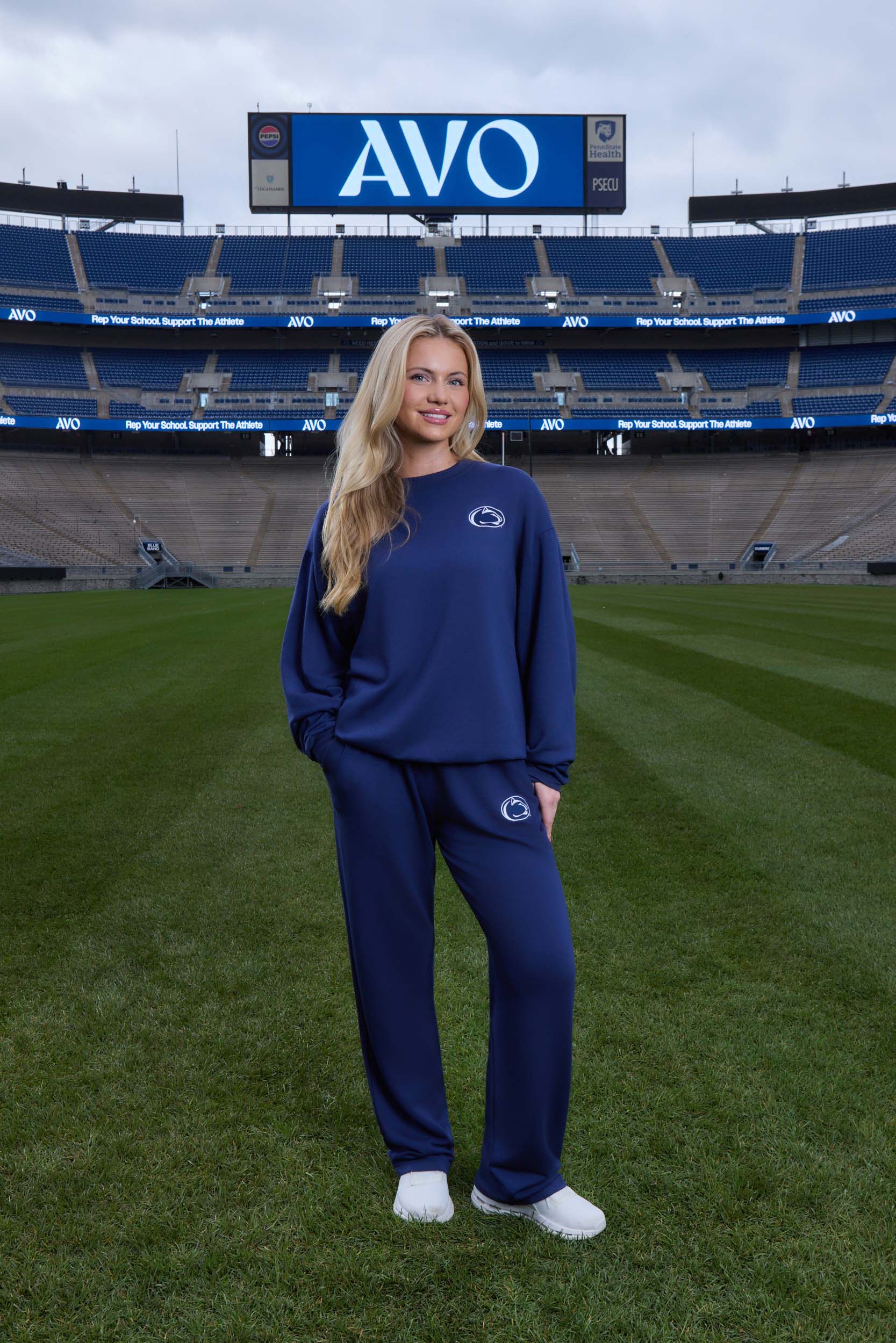 Penn State Logo Softest Fleece Crewneck Womens Sweatshirt