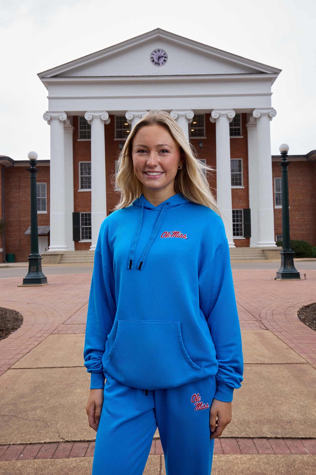 Ole Miss Logo Softest Fleece Womens Hoodie