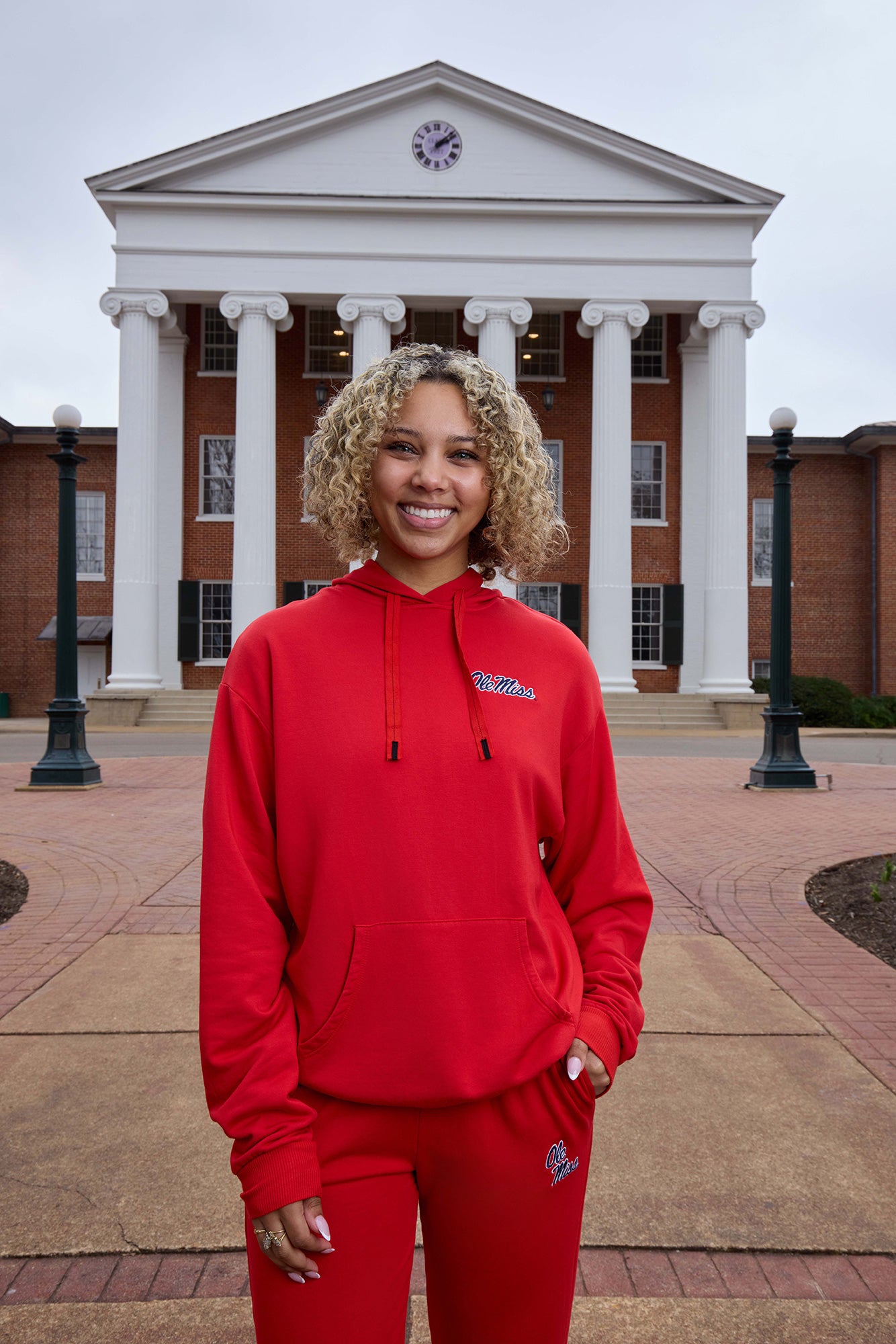 Ole Miss Logo Softest Fleece Womens Hoodie