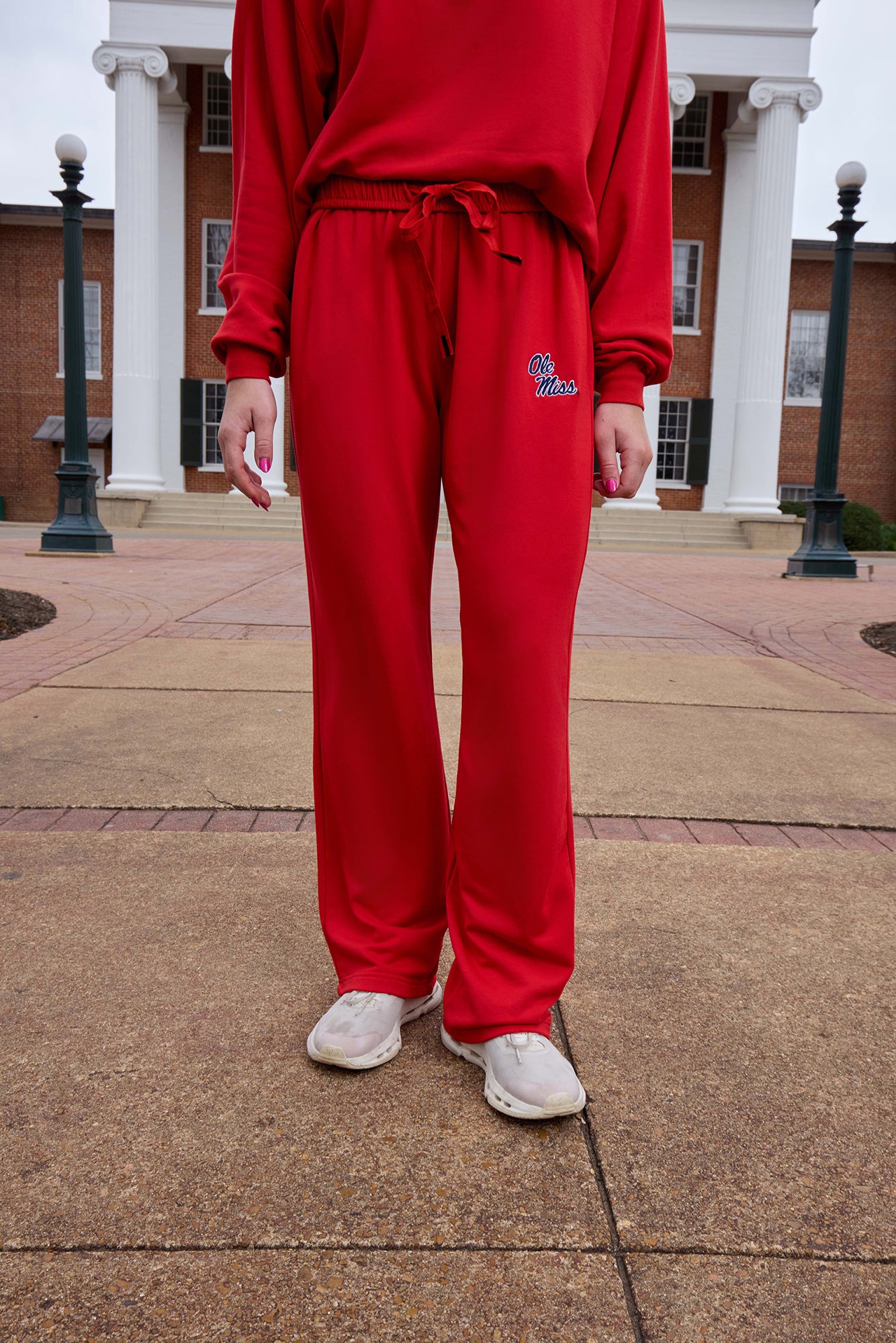Ole Miss Logo Softest Fleece Straight Leg Womens Sweatpant
