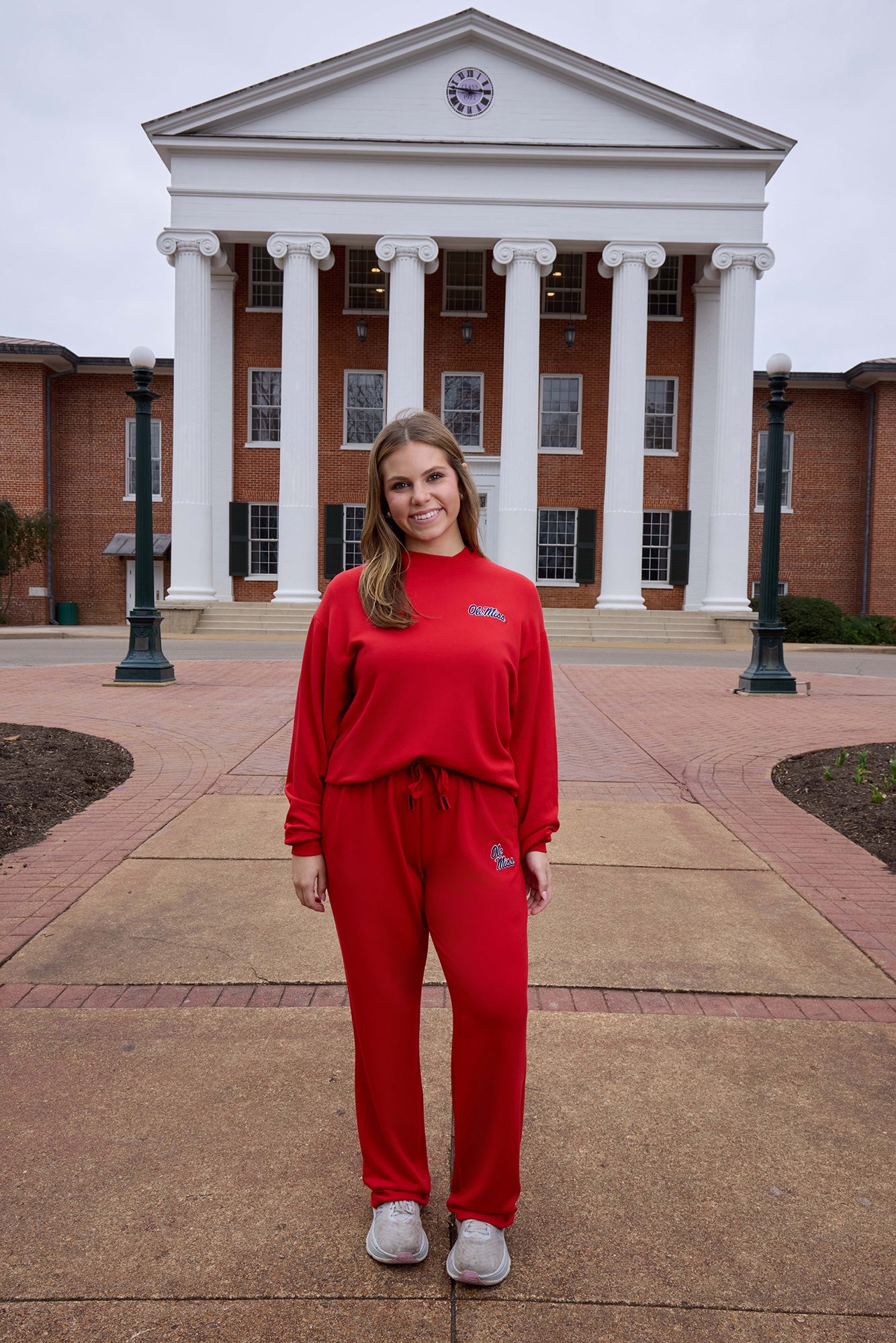 Ole Miss Logo Softest Fleece Straight Leg Womens Sweatpant