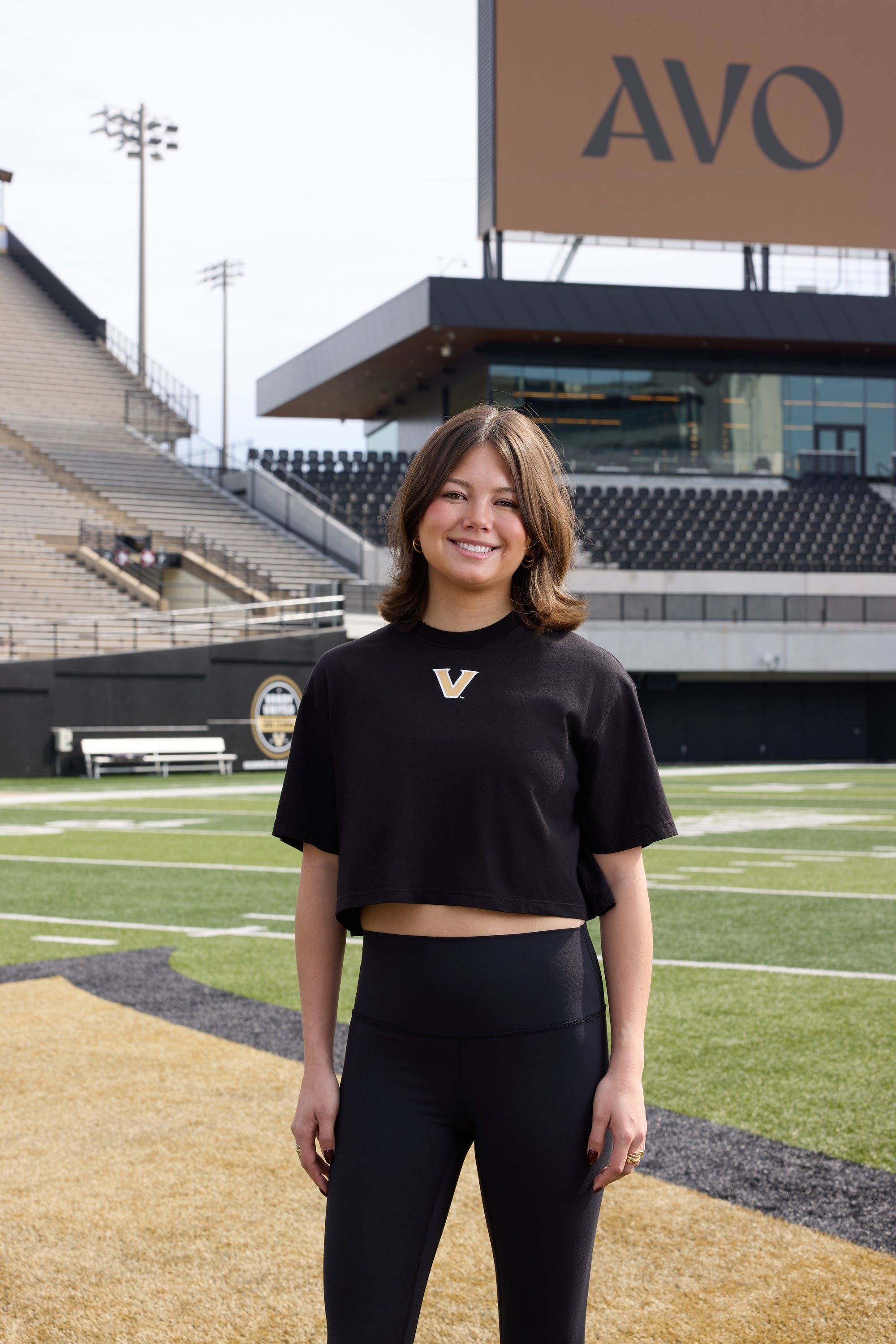 VANDY Logo Cloud Boxy Crop Womens Tee